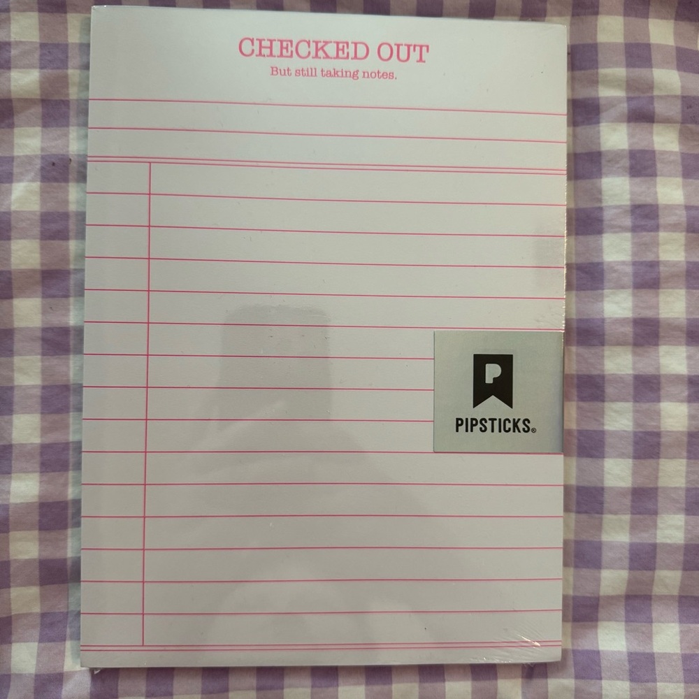 New Pipsticks Checked Out Notepad